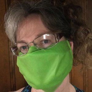 LIME GREEN CUSTOM FACE MASK WASHABLE REUSABLE …